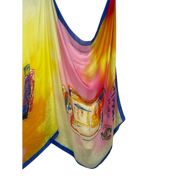 CHANEL No. 5 Silk Graffiti Scarf - Picture 6 of 15